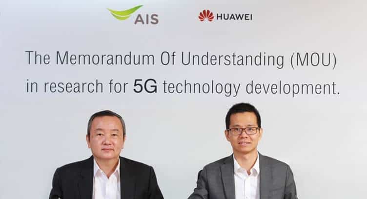 AIS Inks Agreement with Huawei, Nokia and ZTE to Test and Develop 5G Use Cases