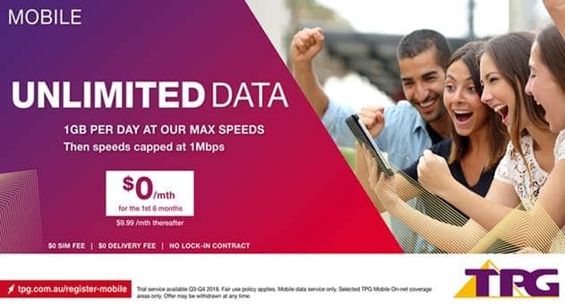 Australia&#039;s TPG to Launch Six-Month Free Mobile Plans with Unlimited Data